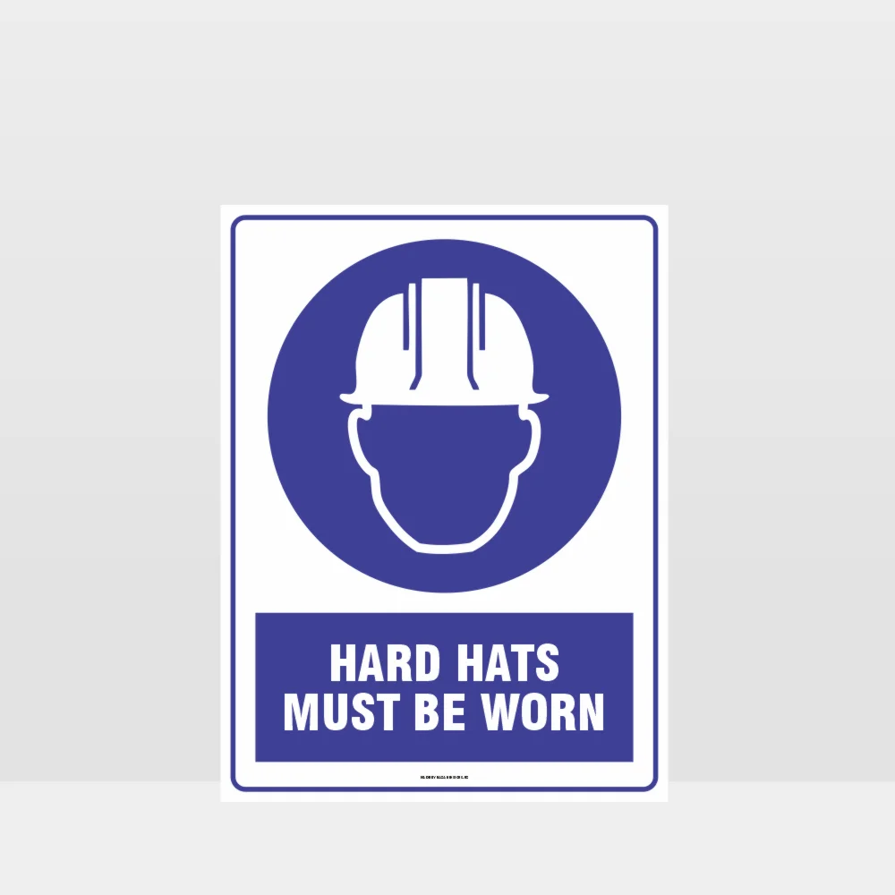 Mandatory Hard Hat Must Be Worn Sign