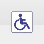 Accessible Toilets White Background Sign