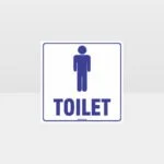 Male Toilet White background Sign 2