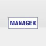 Manger White Background Sign