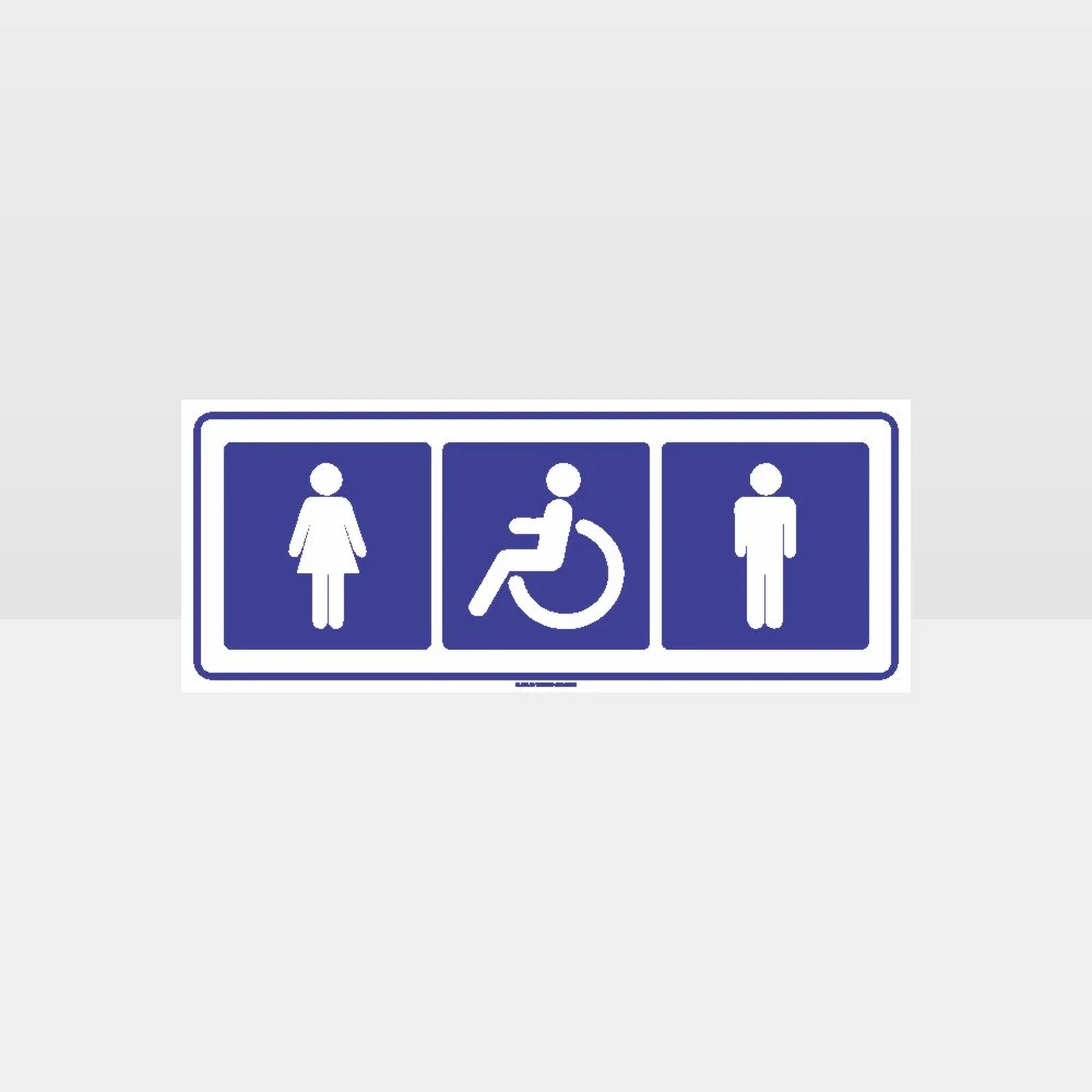 Male Female Accessible Toilets Sign