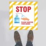 Sanitise Your Hands Floor Sign