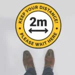 Keep Your Distance 2m Floor Sign