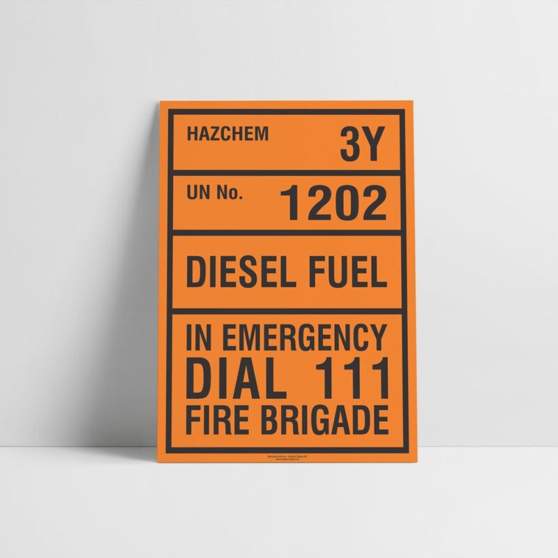 Diesel Hazchem Sign - Hazard Signs NZ