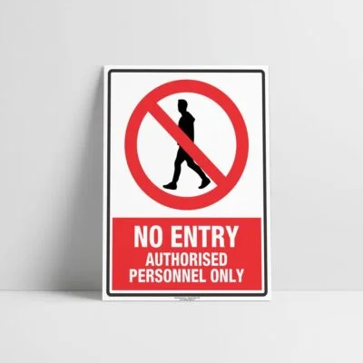 No Entry Authorised Personnel Only Sign - Hazard Signs NZ