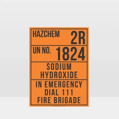 Sodium Hydroxide Hazchem Sign
