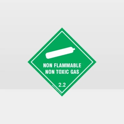 Class 2.2 Non-Flammable Non-Toxic Gas Sign