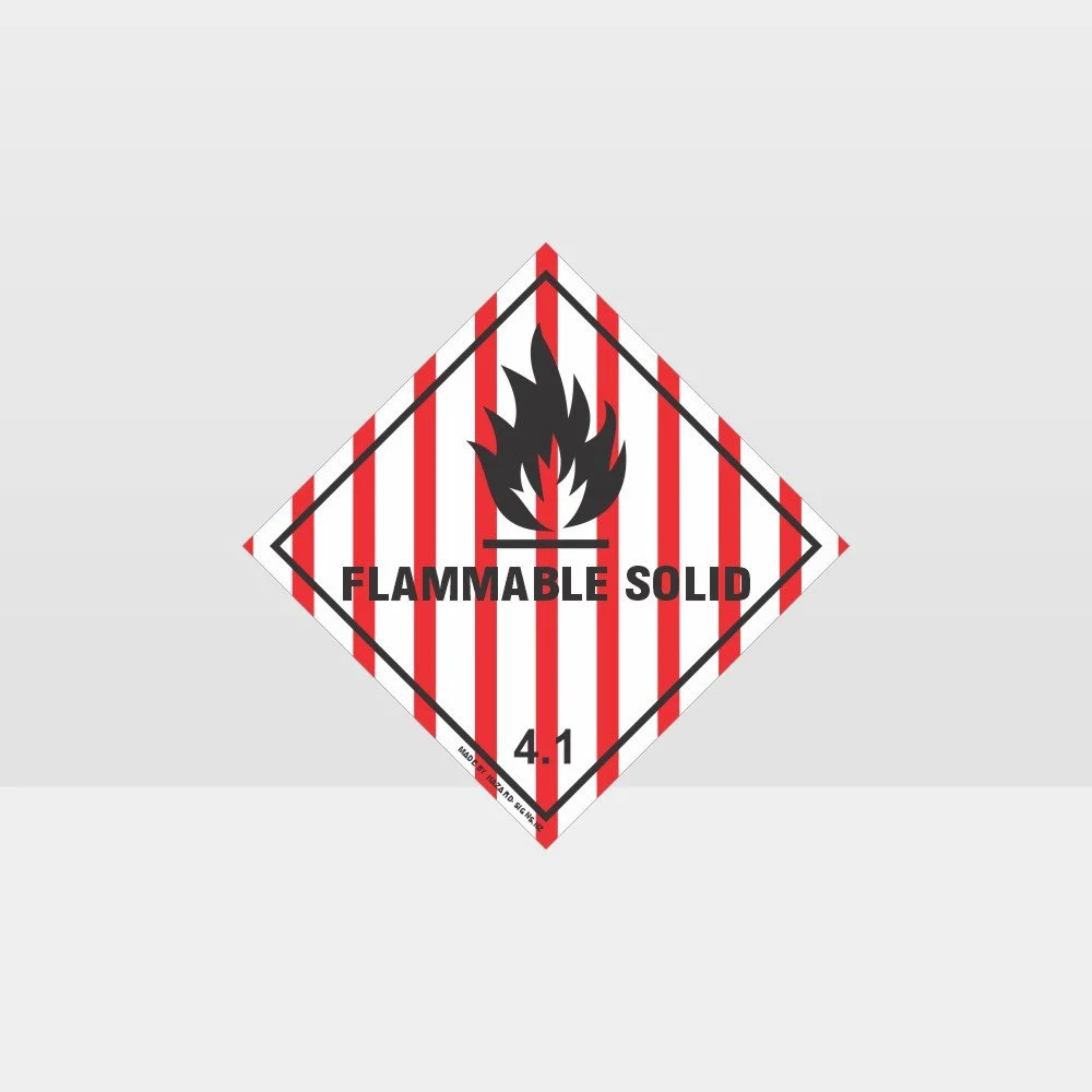 hazardous_030 Class 4 Flammable Solid Sign