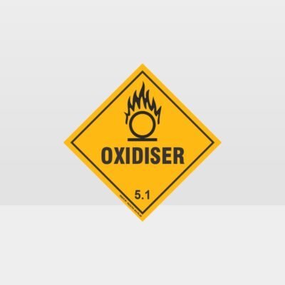 Class 5.1 Oxidiser Hazard Sign