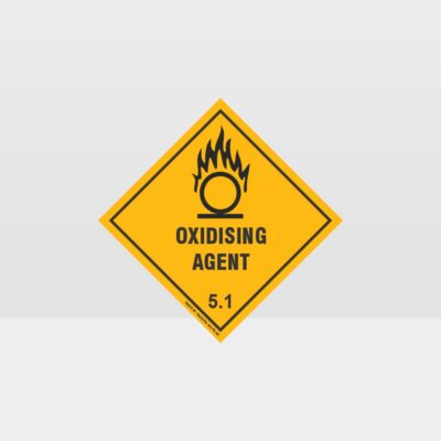 Class 5.1 Oxidising Agent Sign