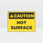 Caution Hot Surface Sign