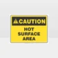 Caution Hot Surface Area Sign
