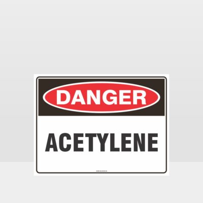 Danger Acetylene Sign