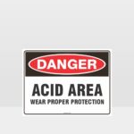 Acid Area Wear Proper Protection