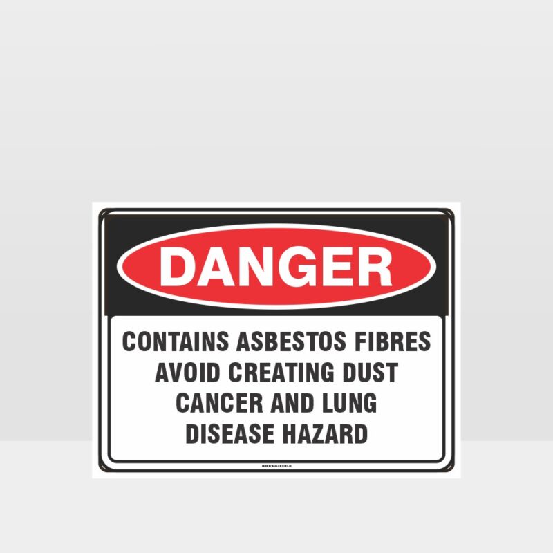 Danger Contains Asbestos Fibres Sign