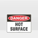 Danger Hot Surface Sign