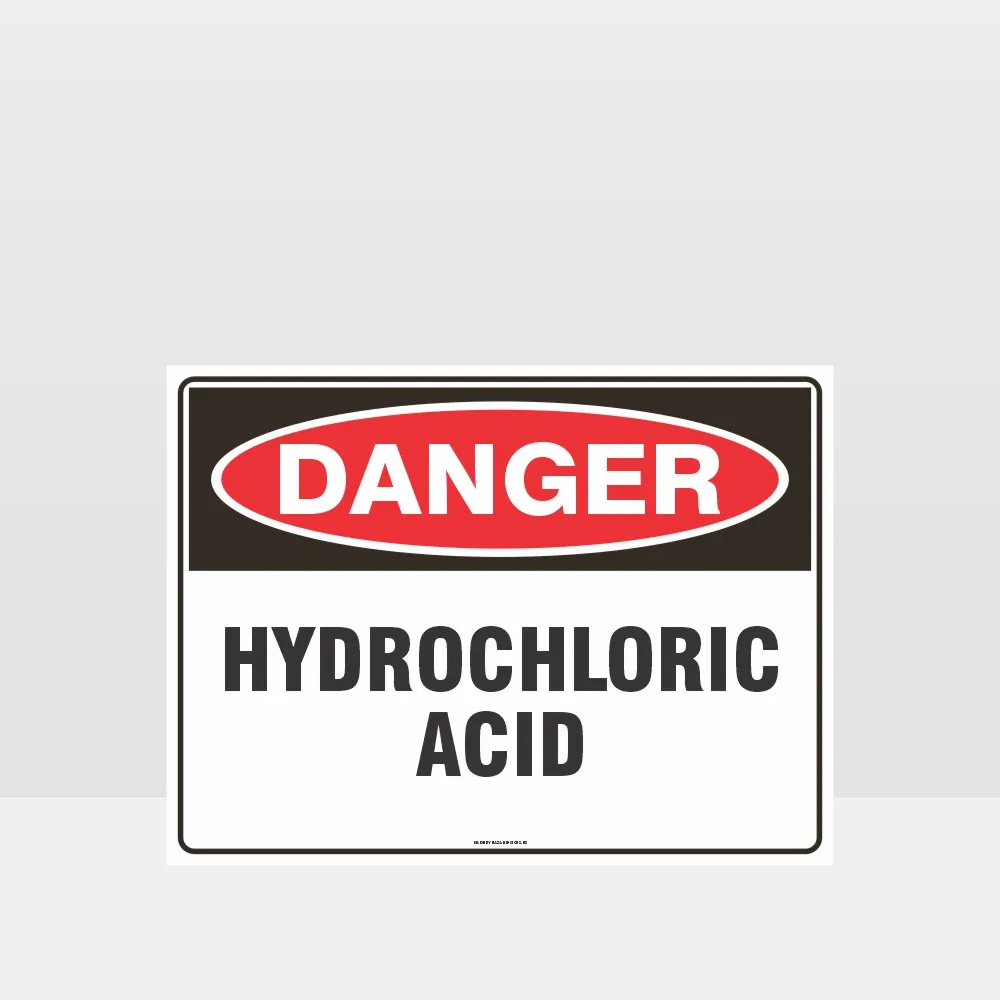 Danger Hydrochloric Acid Sign