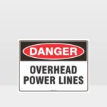 Danger Overhead Lines Sign