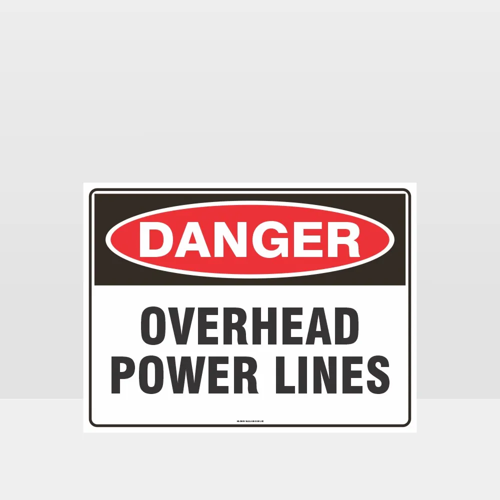 Danger Overhead Lines Sign
