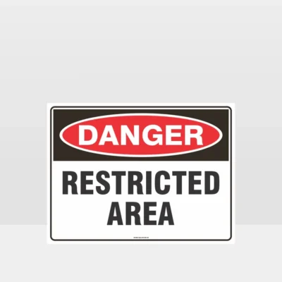 Danger Restricted Area Sign