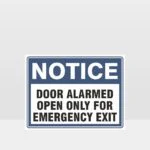 Door Alarmed Sign