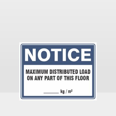 Maximum Distributed Load Sign