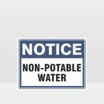 Non Potable Water Sign