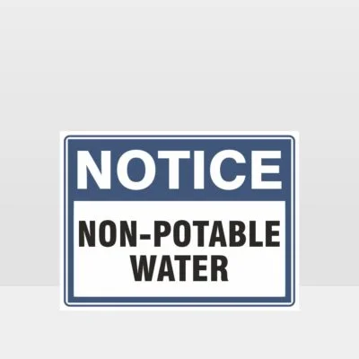 Non Potable Water Sign