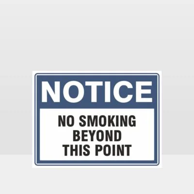 No Smoking Beyond This Point Sign