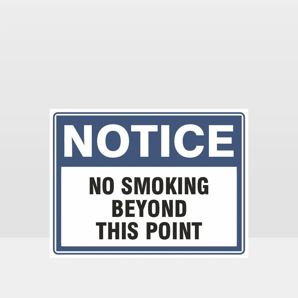 No Smoking Beyond This Point Sign