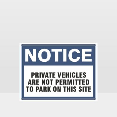 Private Vehicles Are Not Permitted Sign