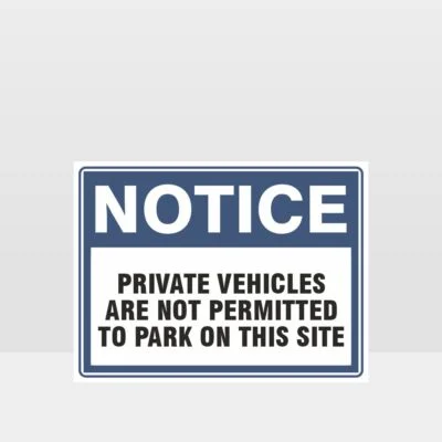 Private Vehicles Are Not Permitted Sign