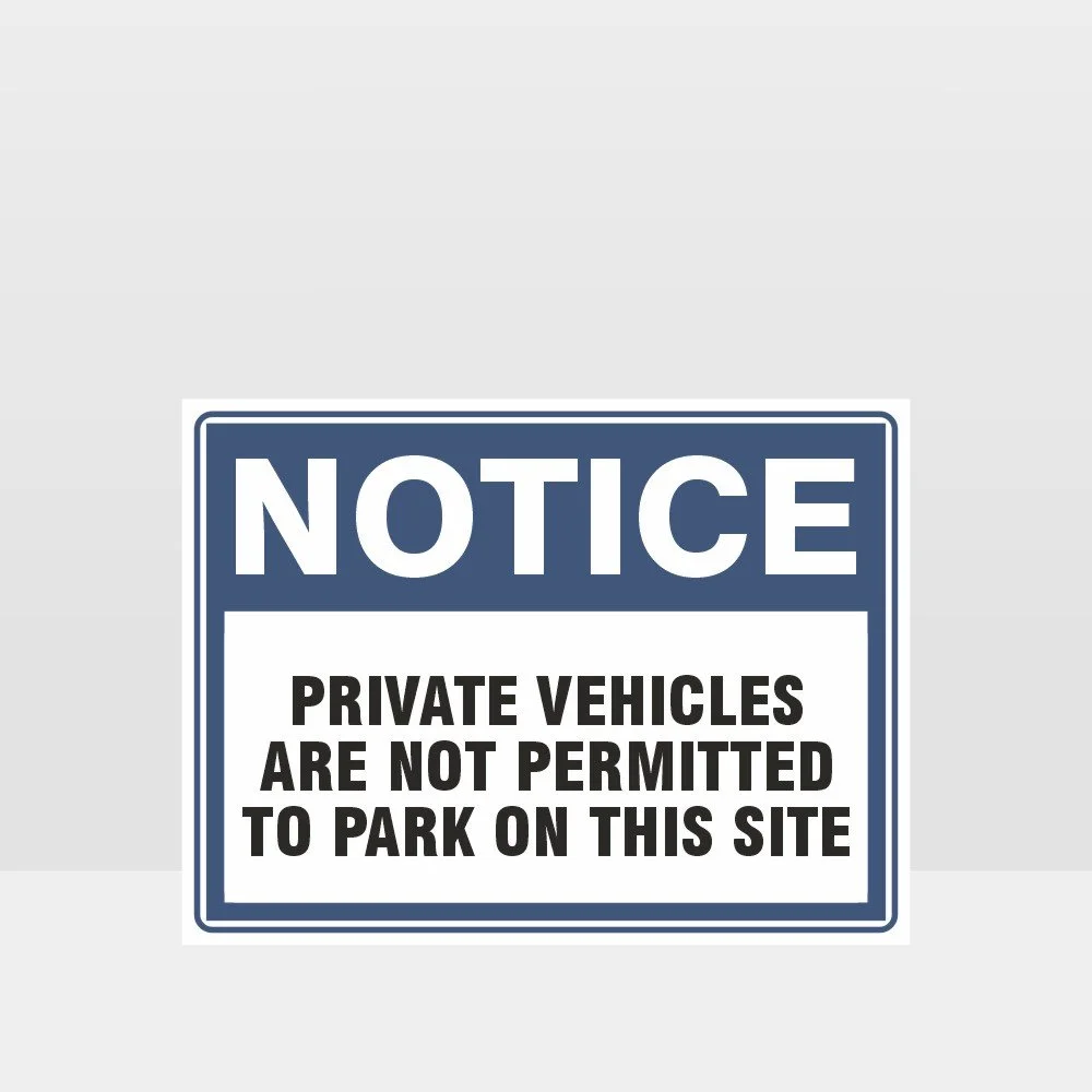 Private Vehicles Are Not Permitted Sign