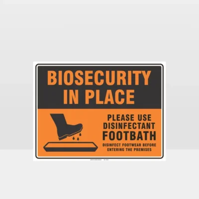 Biosecurity Disinfectant Footbath Sign