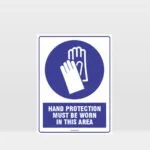 Mandatory Hand Protection Must Be Worn In This Area Sign