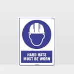 Mandatory Hard Hat Must Be Worn Sign