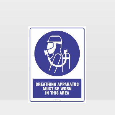 Mandatory Breathing Apparatus Must Be Worn Sign
