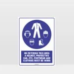 PPE Required On Entry Sign