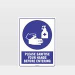 Please Sanitise Your Hands Sign