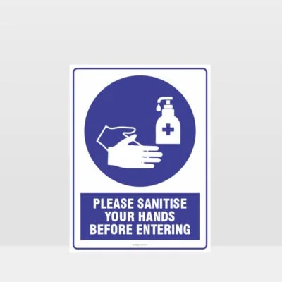 Please Sanitise Your Hands Sign