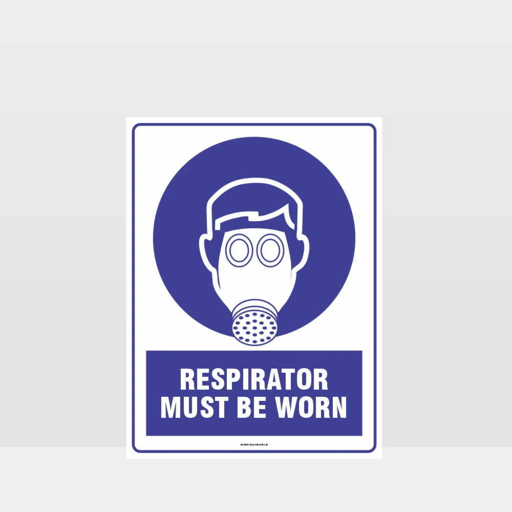 Mandatory Respirator Must Be Worn Sign