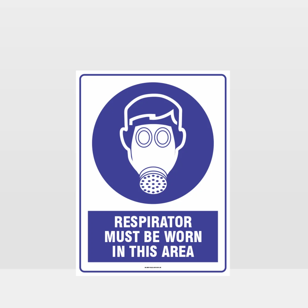 Mandatory Respirator Must Be Worn In This Area Sign