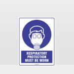 Mandatory Respiratory Protection Must Be Worn Sign