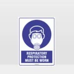 Mandatory Respiratory Protection Must Be Worn Sign