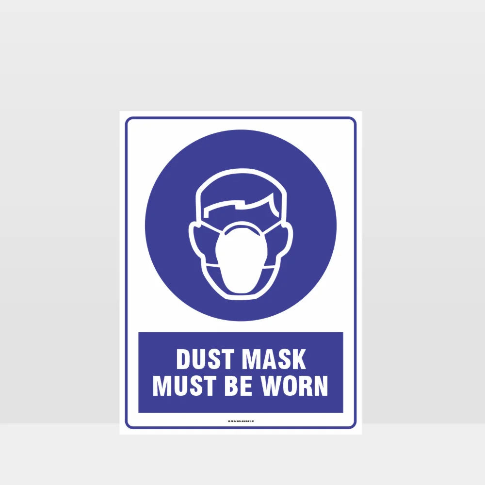 Mandatory Dust Mask Must Be Worn Sign