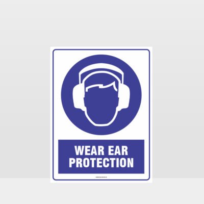 Mandatory Wear Ear Protection Sign