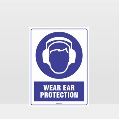 Mandatory Wear Ear Protection Sign