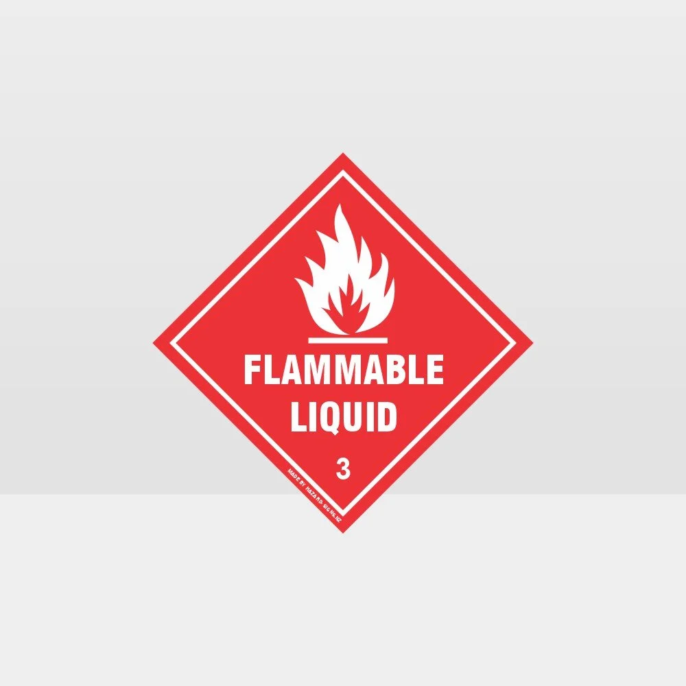 hazardous_025 Class 3 Flammable Liquid Sign