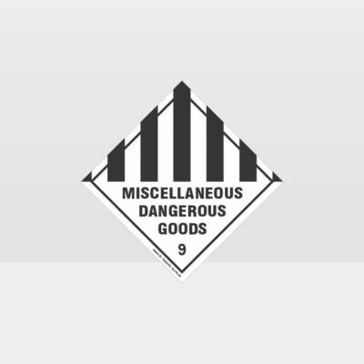Class 9 Miscellaneous Dangerous Goods Sign