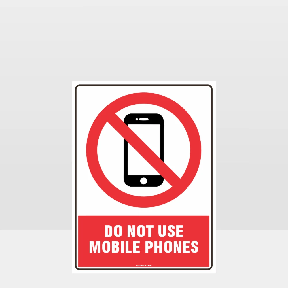 Prohibition Do Not Use Mobile Phones Sign Prohibition Do Not Use Mobile Phones Sign
